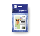 Genuine Brother LC3217VAL ink catridge value pack - black, cyan, magenta and yellow