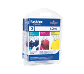 Genuine Brother LC980RBWBP Ink Cartridge Rainbow Blister Pack