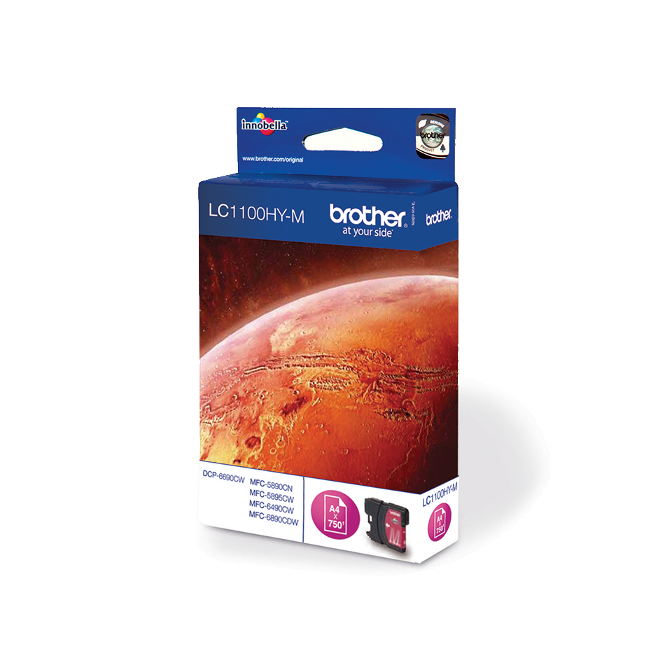 Brother LC1100HYM: оригинальная бутылка ультравысокой  емкости с красными чернилами  для заправки встроенного контейнера.  2