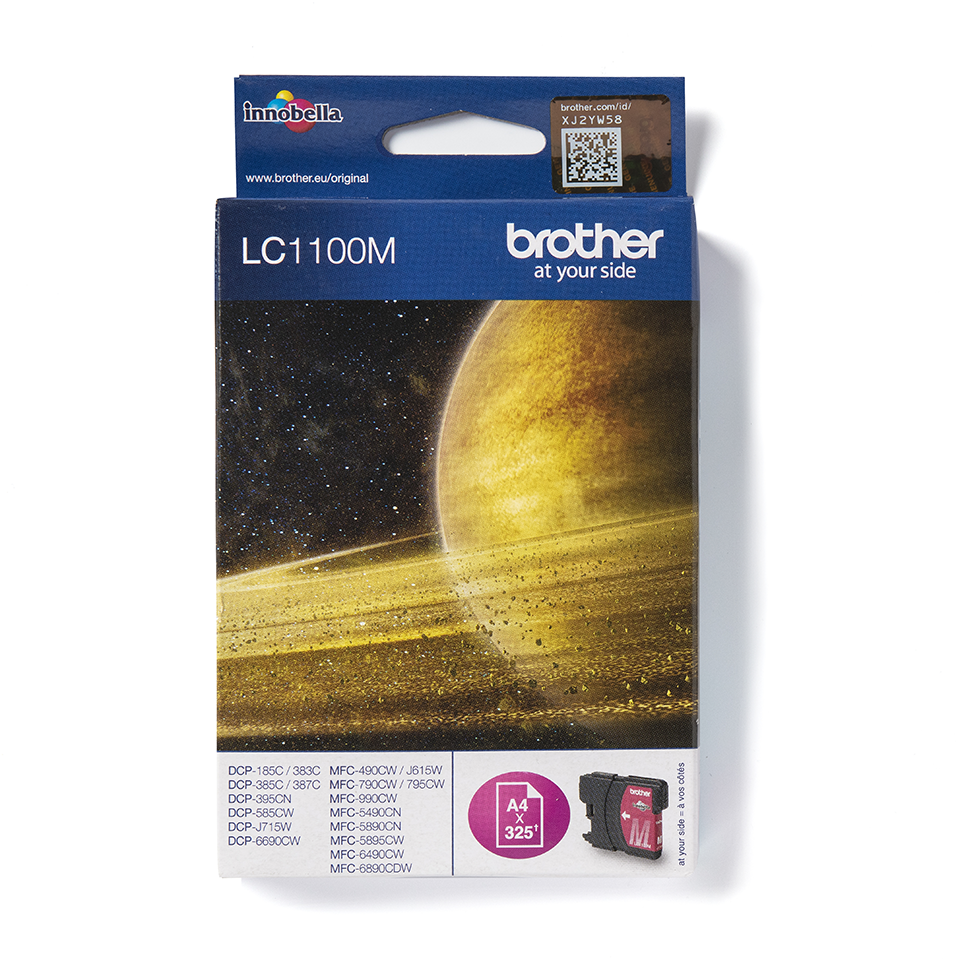 Brother LC1100M magenta blekkpatron i emballasje front