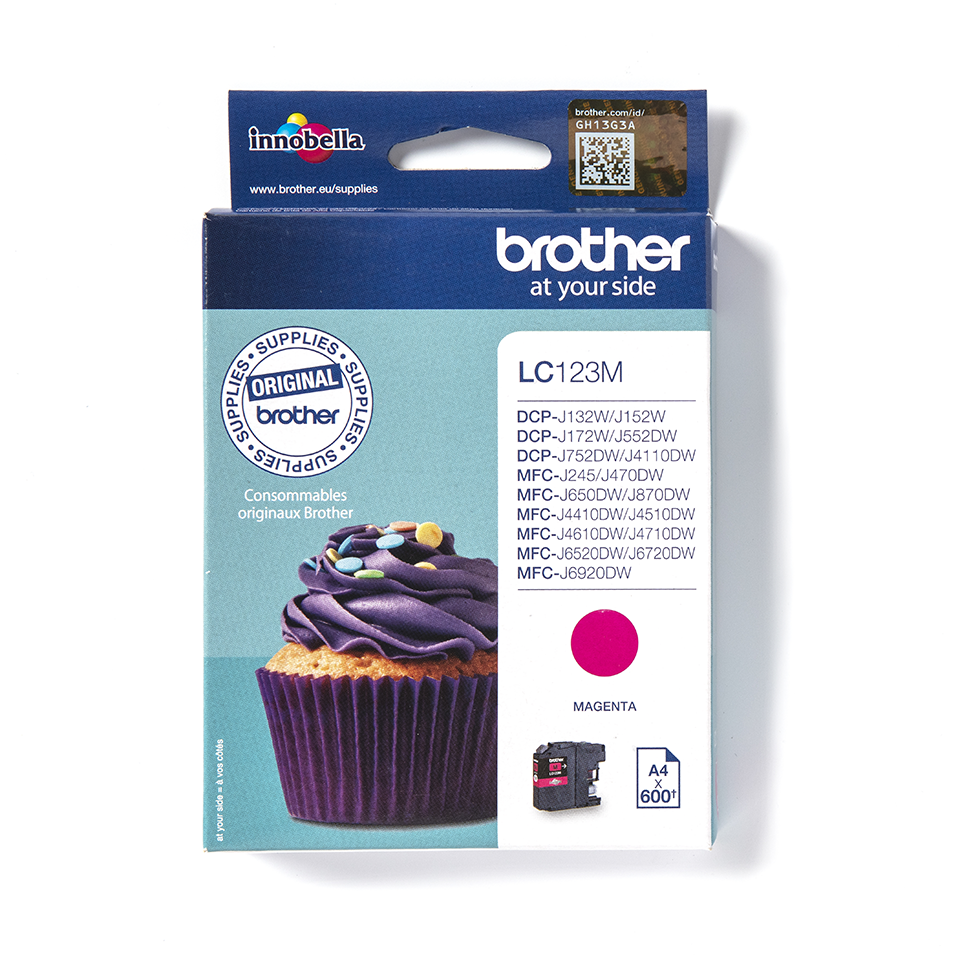 Genuine Brother LC123M Ink Cartridge – Magenta