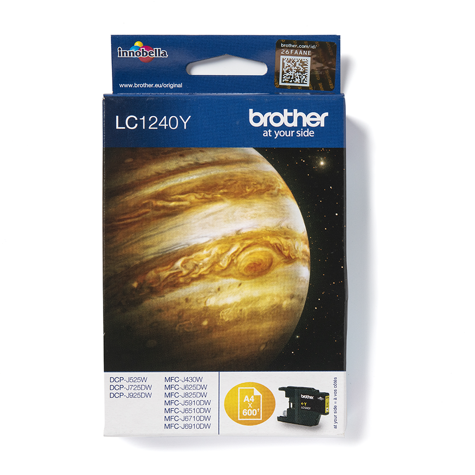 Originali Brother LC1240Y dažų kasetė – geltonos spalvos