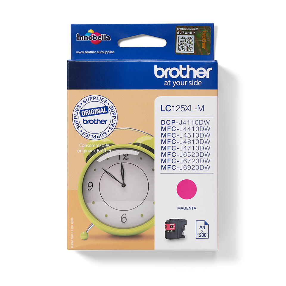 Oriģināla Brother LC125XLM tintes kasetne - fuksīna