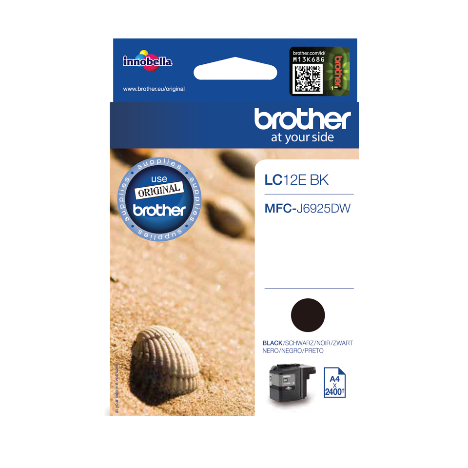 LC12EBK - Brother original bläckpatron - svart