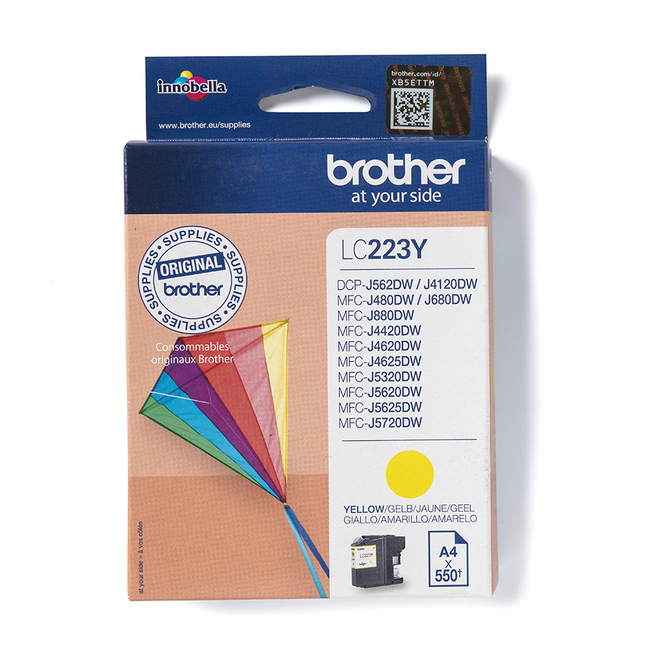 Cartouche Brother LC223Y jaune pour imprimantes jet d'encre - Cartouches  jet d'encre Brother