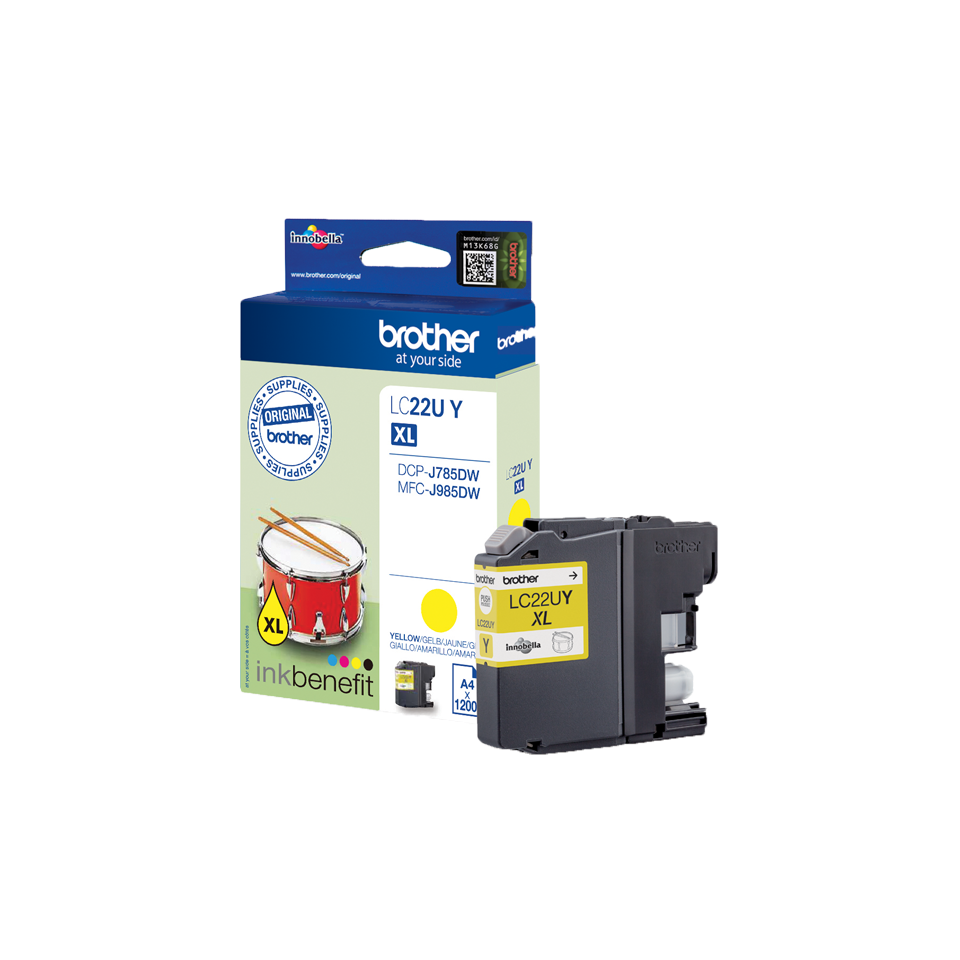 Lc 22uy Original Xl Tintenpatrone Gelb Brother