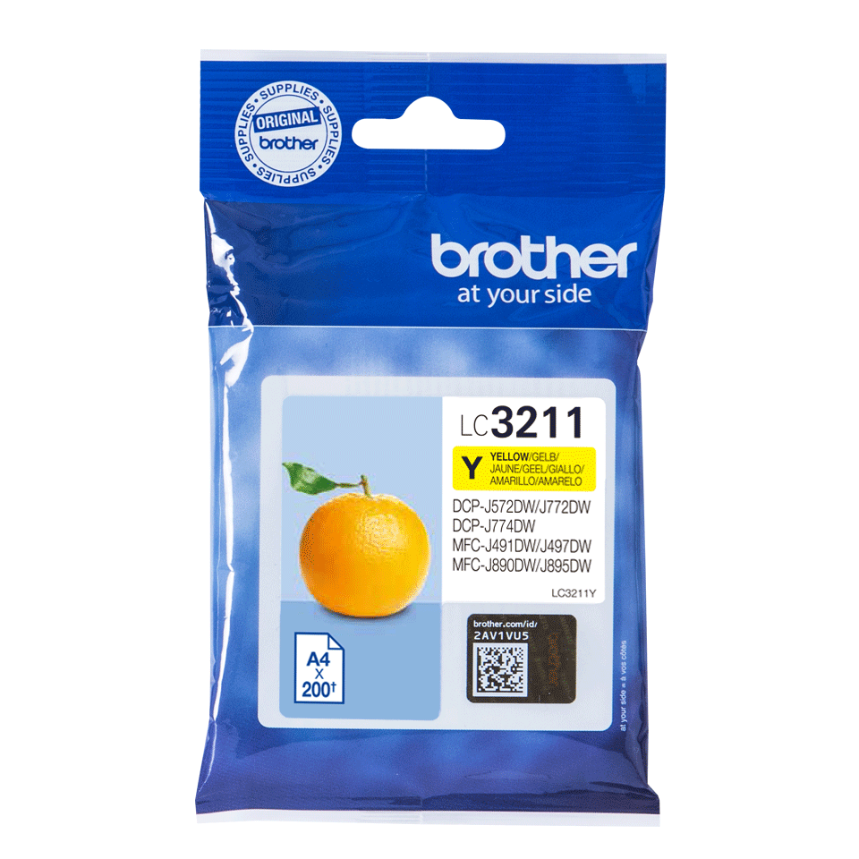 Brother LC3211Y gul blekkpatron front