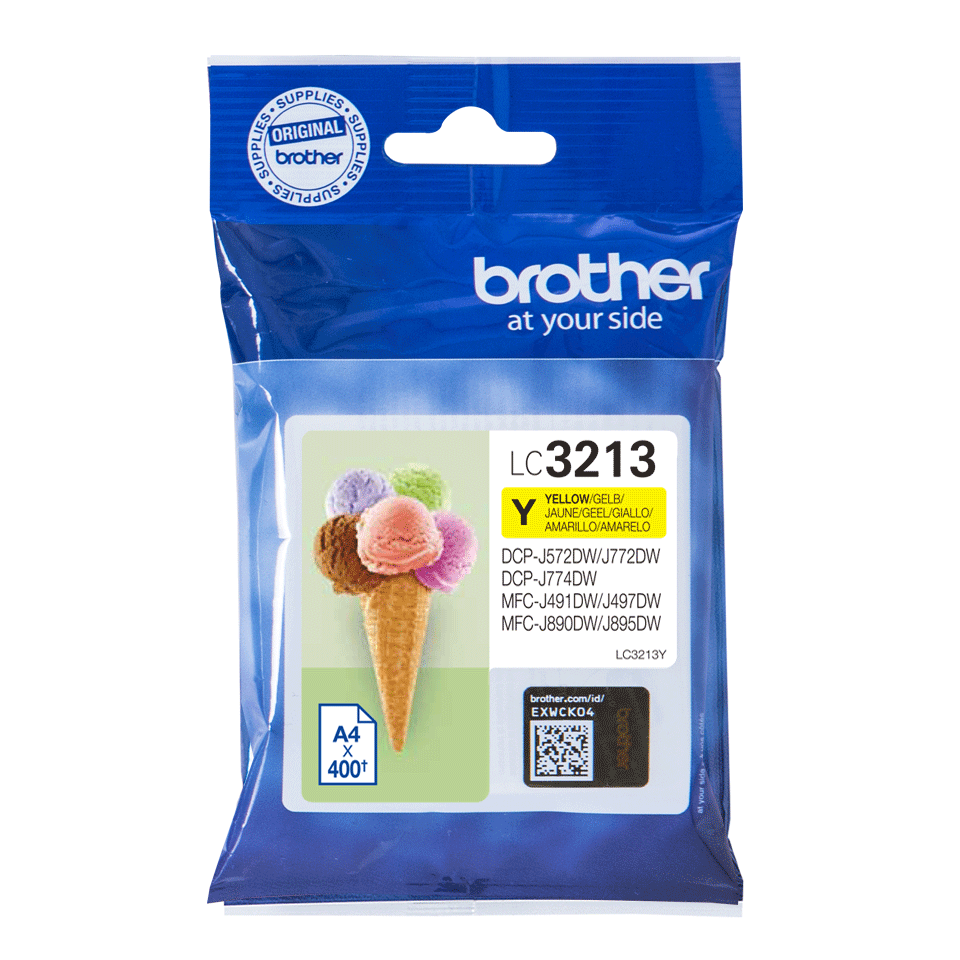 Brother original LC3213Y høykapasitet blekkpatron - gul