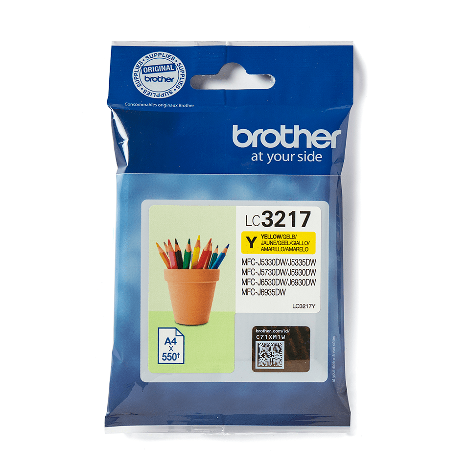 LC3217Y Brother genuine ink cartridge pack front image
