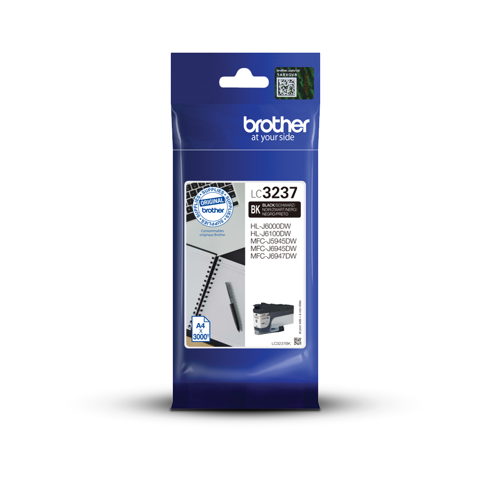 Cartucho de tinta negro LC3237BK, Brother