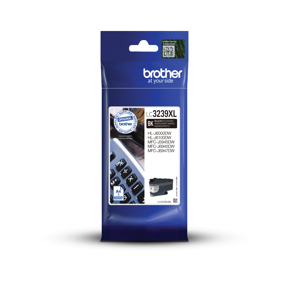 Brother LC3239XLBK svart XL bläckpatron med hög kapacitet i förpackning