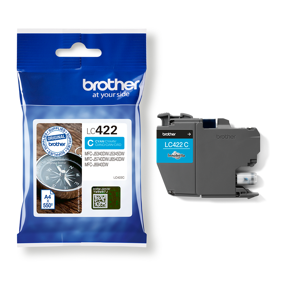 Brother LC422C Cartuccia inkjet originale - ciano 3