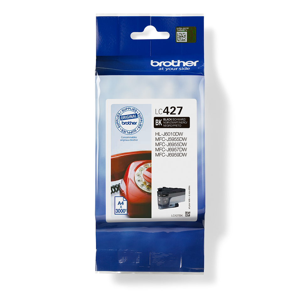 Brother original LC427BK sort blekkpatron i emballasje