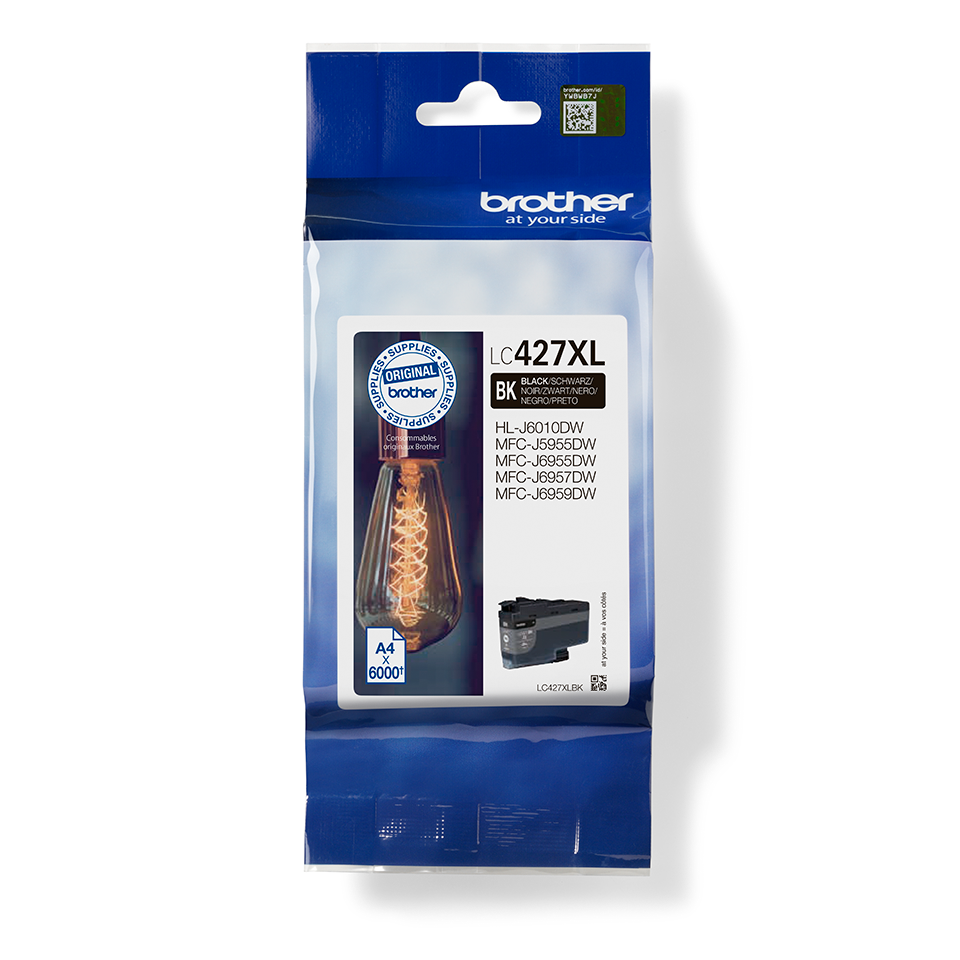 Cartucho de tinta negro larga duración LC427XLBK Brother