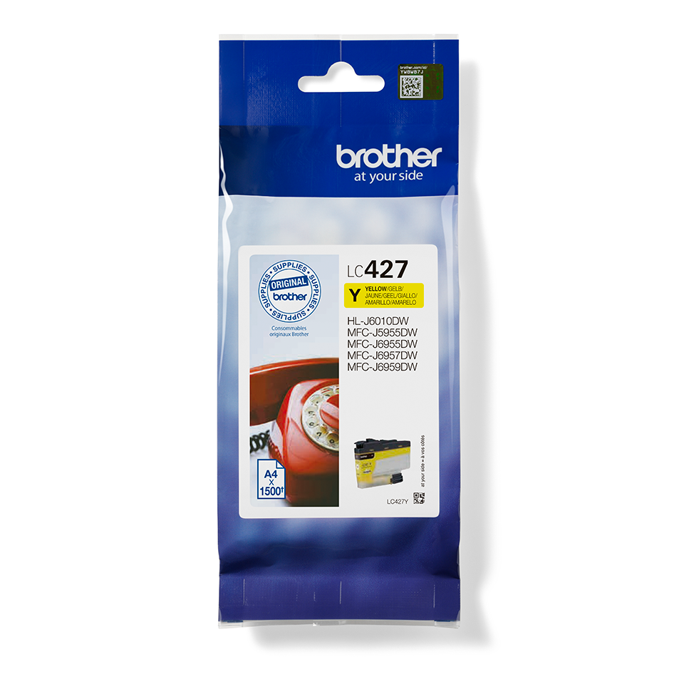 žltá náplň Brother lc427y v obale