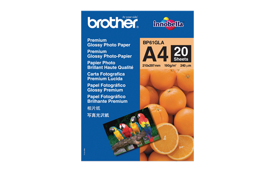 Oryginalny błyszczący papier fotograficzny firmy Brother BP-61GLA formatu A4