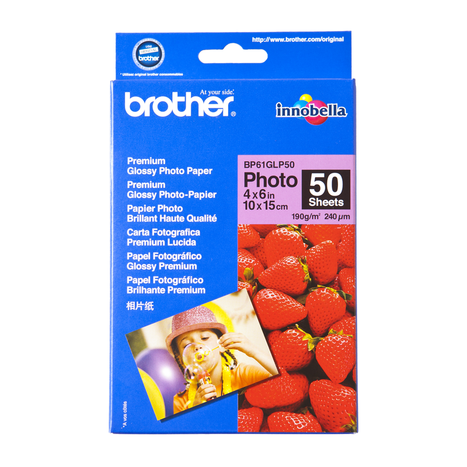 Genuine Brother BP61GLP50 Glossy 10cm x 15cm Photo Paper