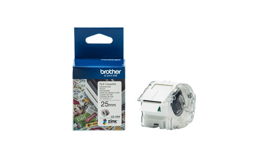 Genuine Brother CZ-1004 full colour continuous label roll, 25mm wide