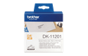 Brother original DK11201 standard adresseetikett i fast format - sort på hvit, 29 mm x 90 mm