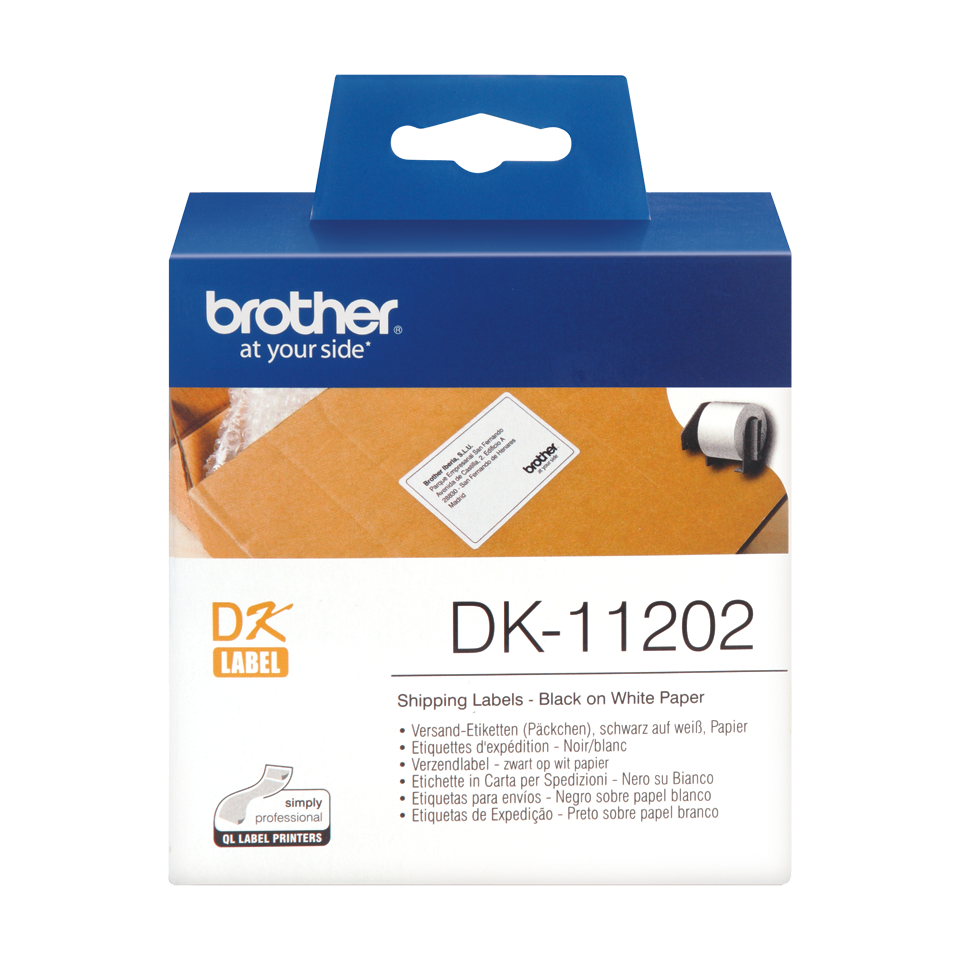 Genuine Brother DK-11202 Label Roll – Black on White, 62mm x 100mm 2
