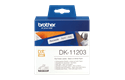 Oriģināls Brother DK-11203 melnas drukas, balts marķēšanas lentes rullis, 17mm x 87mm