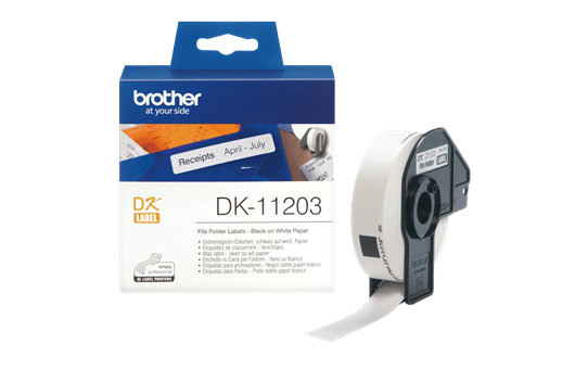 Eredeti Brother DK-11203 szalag tekercsben – Fehér alapon fekete, 17mm x 87mm