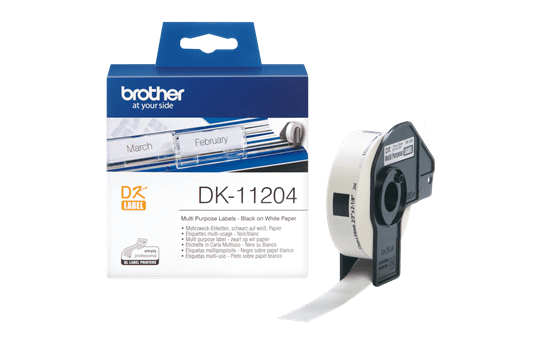 Genuine Brother DK-11204 Label Roll – Black on White, 17mm x 54mm 3