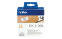 Original Brother DK-11209 udstansede adresse labelrulle – sort på hvid, 29 mm x 62 mm