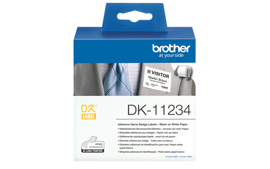 Originalna Brother DK-11234 rola za označavanje – crna na bijeloj, 60 mm x 86 mm