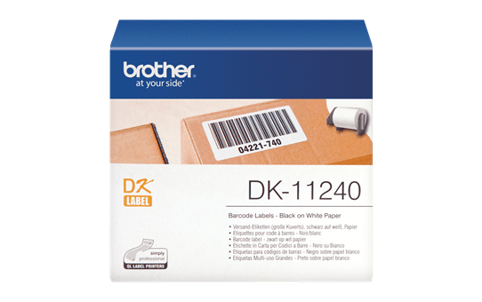 Oryginalne etykiety na rolce DK-11240 firmy Brother – czarny nadruk na białym tle, 102mm x 51mm 2