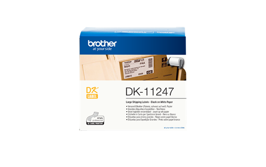 Brother original DK11247 store adresseetiketter i fast format, 103 mm x 164 mm - sort på hvit 2