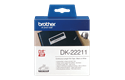 Brother original DK22211 fortlöpande tape med plastfilm - Svart på vit, 29 mm.  2