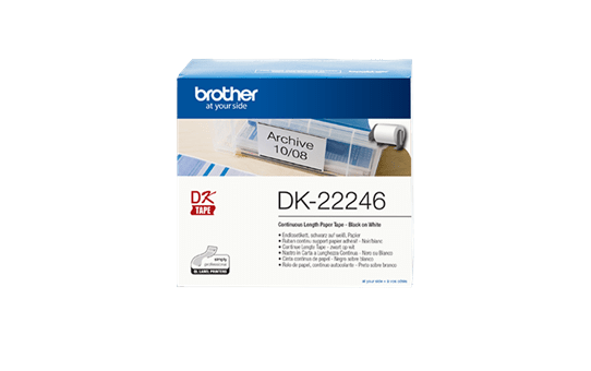 Eredeti Brother DK-22246 folytonos papírszalag tekercsben – Fehér alapon fekete, 103mm széles 2
