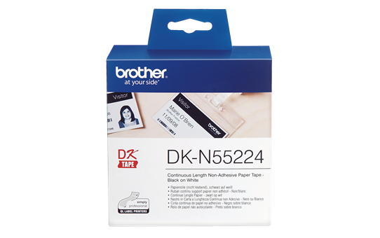 Rolă de hârtie continuă neadezivă originală Brother DK-N55224 – negru pe alb, lățimea de 54mm 2