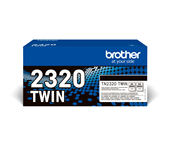 Original Brother TN2320TWIN høykapasitet toner Twin Pack - sort