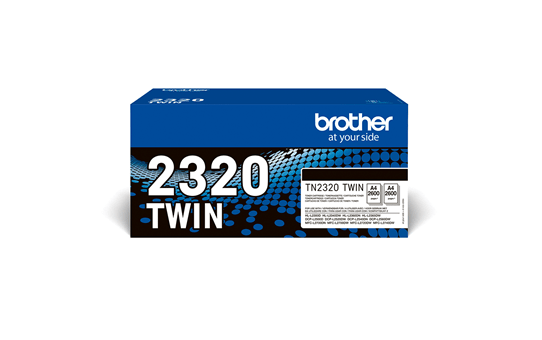 Original Brother TN2320TWIN høykapasitet toner Twin Pack - sort