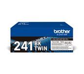 En eske med Brother original TN241BKTWIN sort toner Twin Pack 