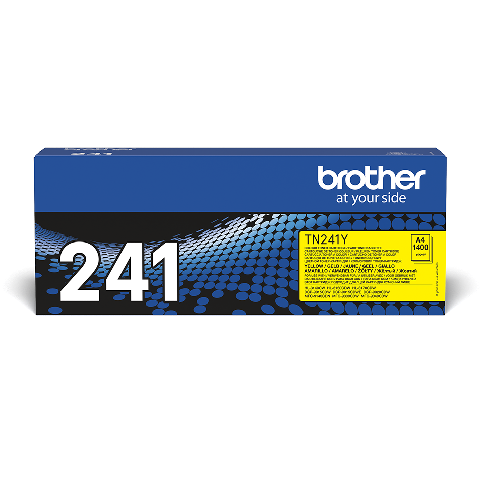 TN241Y Brother genuine toner cartridge pack front image