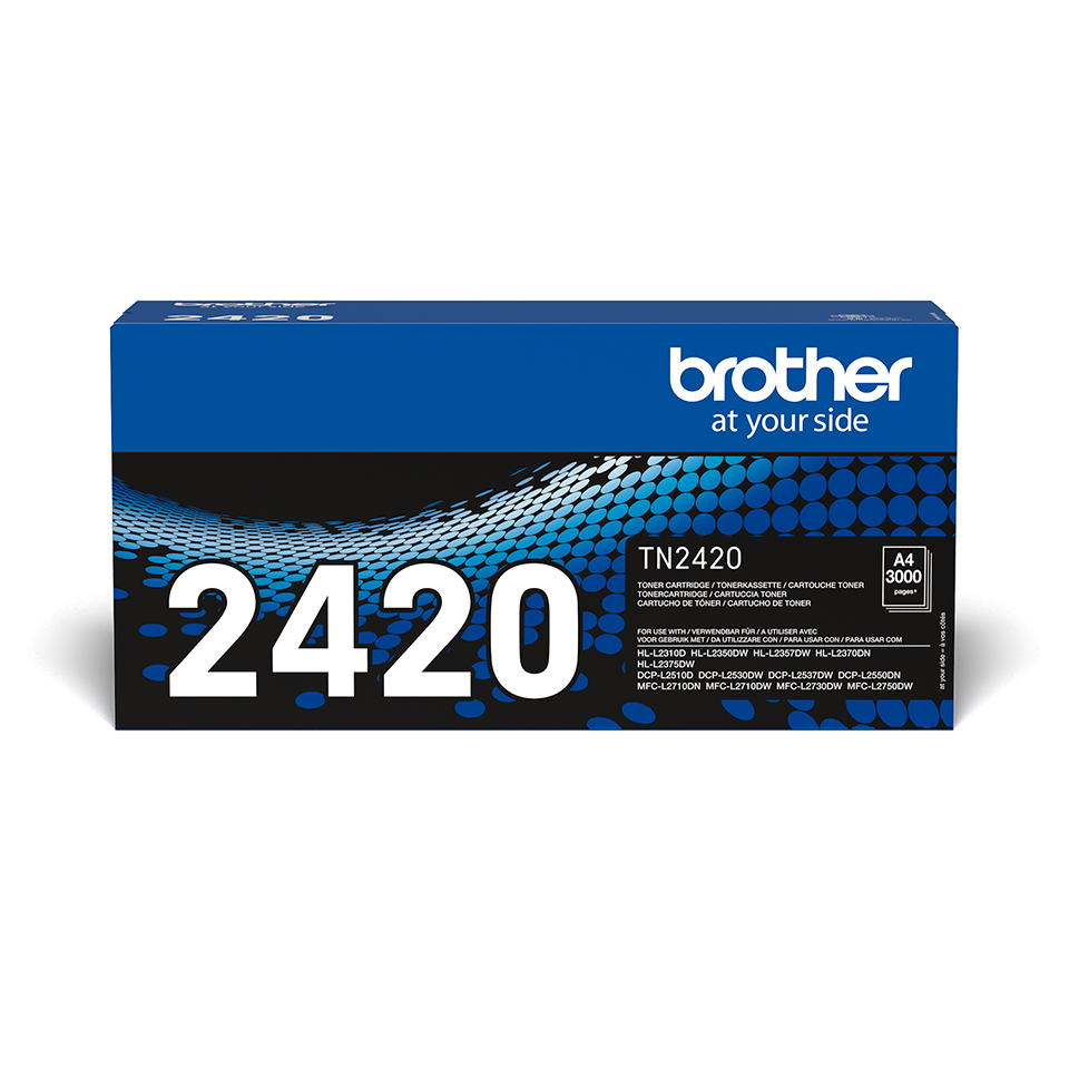 TN2420 Brother genuine toner cartridge pack front image