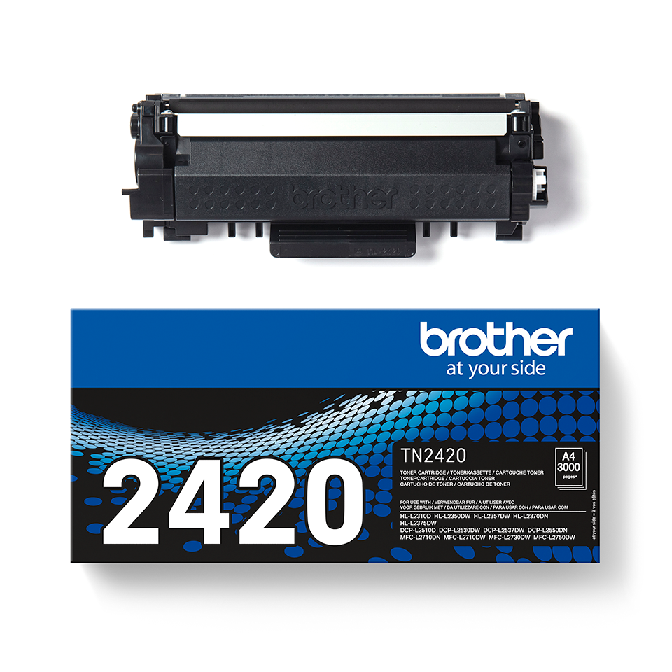 Brother TN-2420TWIN Toner Cartridge, Black, Twin Pack, High Yield, Includes  2 x Toner Cartridge, Genuine Supplies