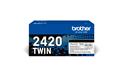 Genuine Brother TN2420TWIN high yield toner cartridge twin pack – Black