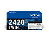 Brother original TN2420TWIN toner med hög kapacitet, twinpack - svart