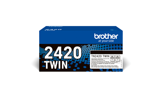 Originali Brother TN2420TWIN didelės išeigos juodo tonerio kasetė, dviguba pakuotė
