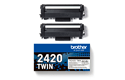 Original Brother TN2420TWIN høykapasitet toner Twin Pack - sort 3