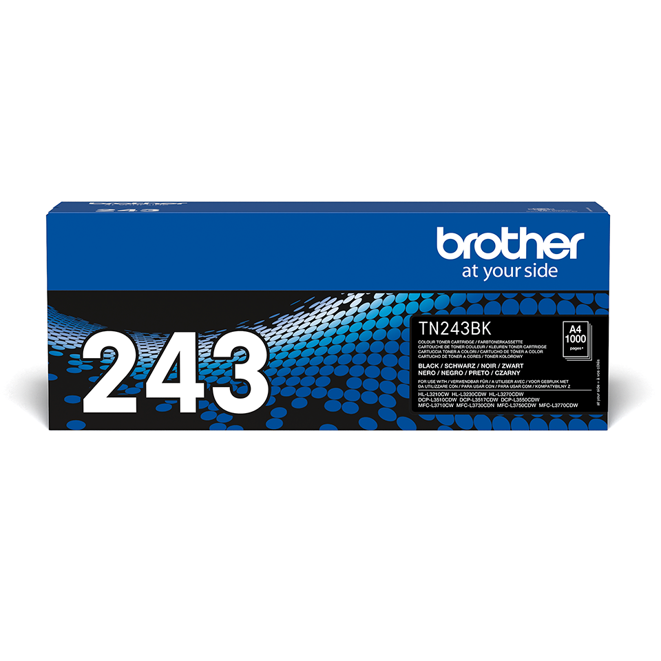 Brother TN 243 pack 4 toners 1 black + 3 colors for laser printer