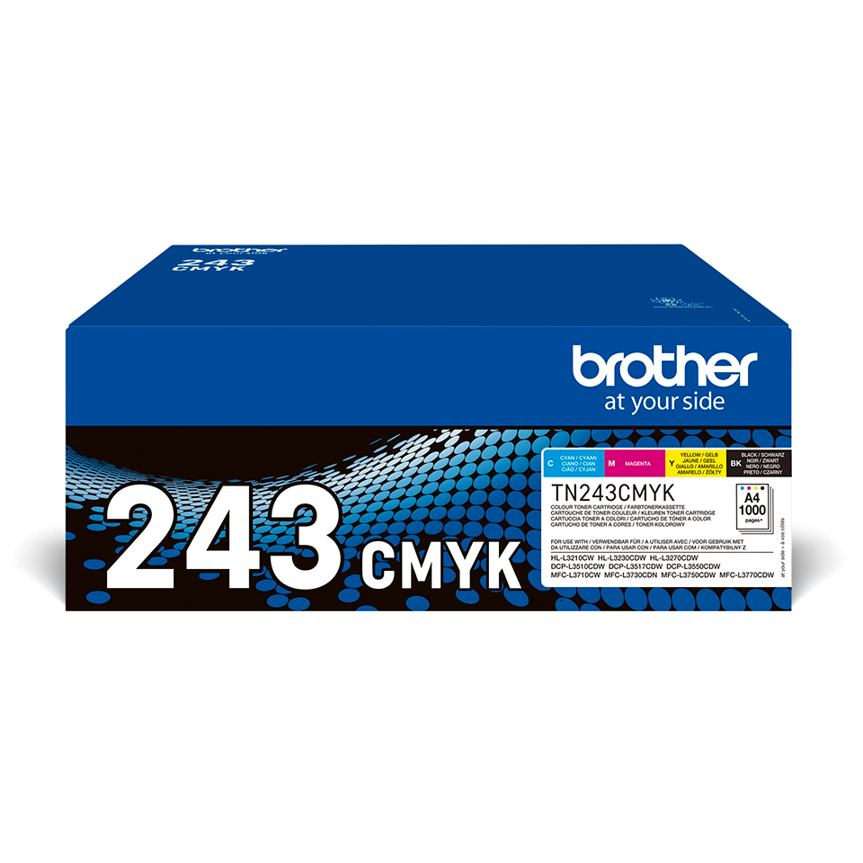 Brother TN243CMYK toner multipakke alle farger med eske