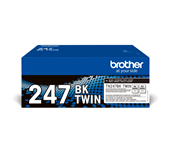 Genuine Brother TN247BKTWIN high yield toner cartridge twin pack – Black