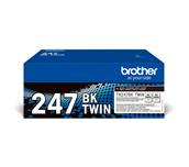 Original Brother TN247BKTWIN høykapasitet toner Twin Pack - sort