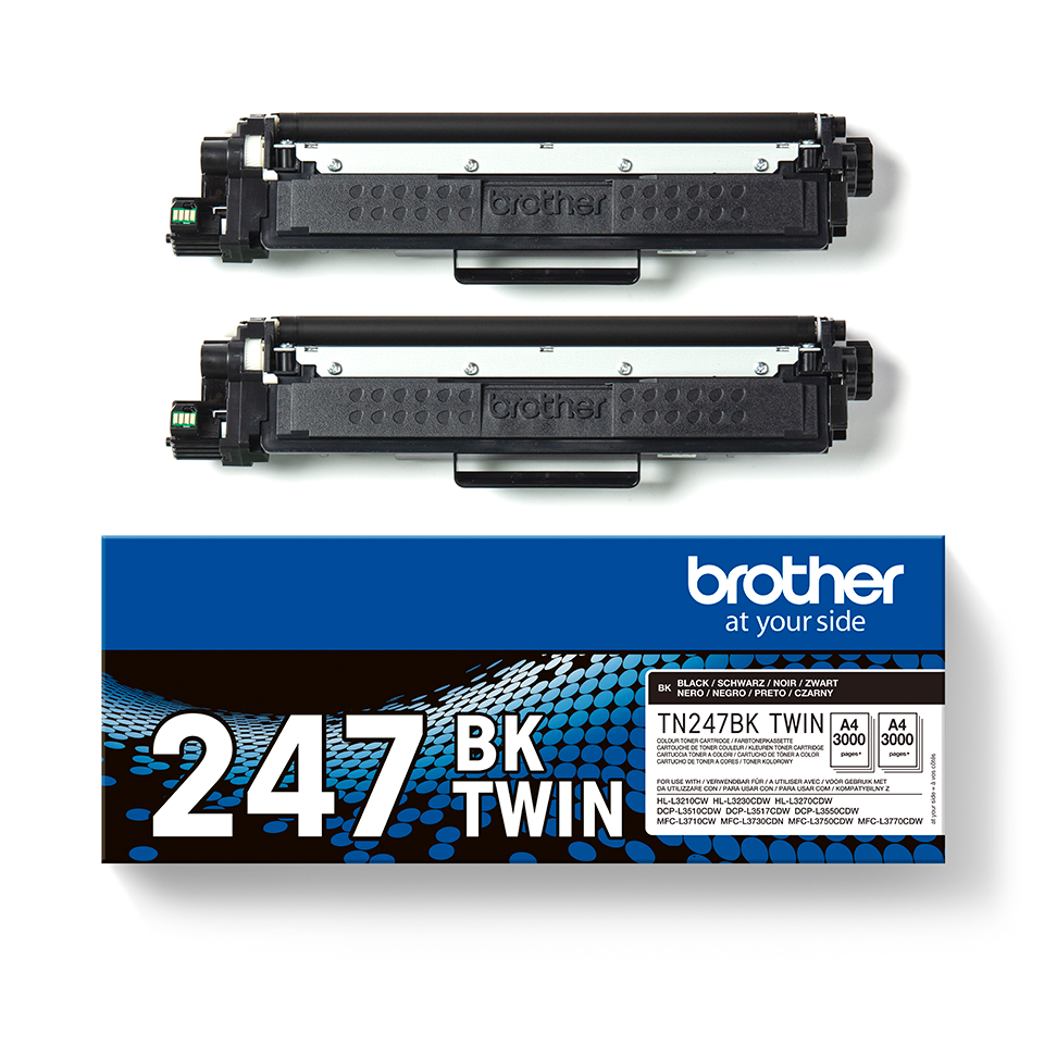 Genuine Brother TN247BKTWIN High Yield Toner Cartridge Twin Pack - Black 2