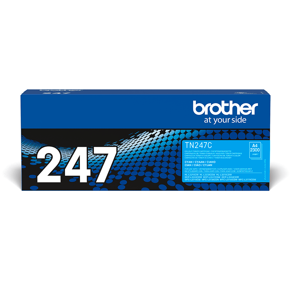 TN247C Brother genuine toner cartridge pack front image
